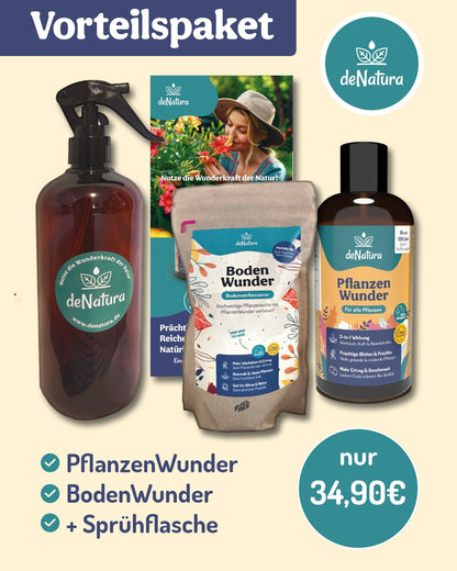 Das Garten - Wunder - Duo: PflanzenWunder und Bodenwunder – jetzt im Vorteilspaket mit Sprühflasche! - deNatura